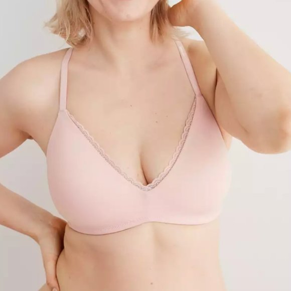 Aerie Real Happy Wireless Lightly Lined Bra - Pink - Picture 2 of 8